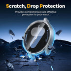 Misxi [2+2 Pack] Case Hard PC Bumper + Tempered Glass Screen Protector [with Auto Alignment Tool Kit] for Samsung Galaxy Watch 5 Galaxy Watch 4 40mm, Easy Installation Anti-Scratch Cover, Transparent - Image 3