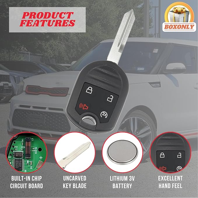 4 Button Keyless Entry Remote Replacement Smart Key Fob CWTWB1U793 315MHz Chip 63 80 Compatible with for Ford F150 2011–2014 - Image 4