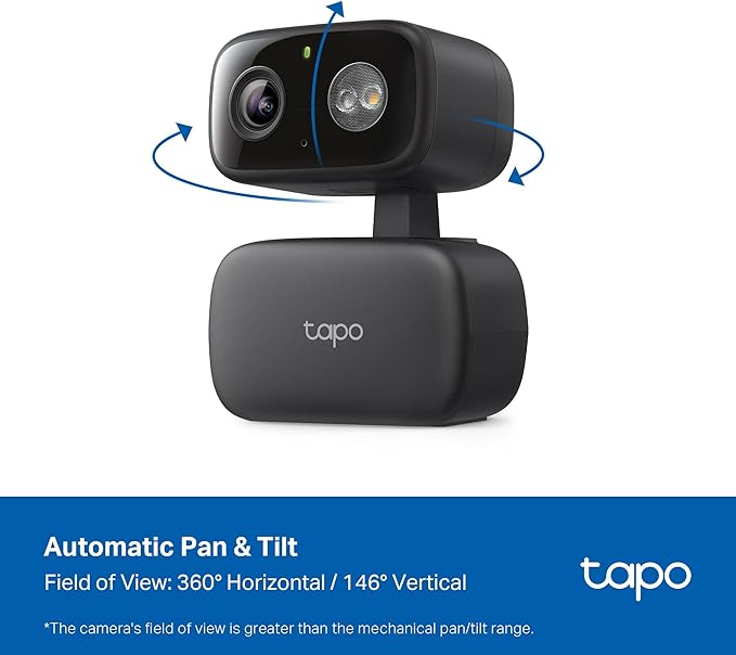Tapo 1080p Pan/Tilt Indoor/Outdoor Security Camera – Free Person/Baby Cry Detect & Motion Track, 360° View, Color Night Vision, SD/Cloud Storage, Works w/Alexa & Google Home HybridCam 360 - Image 3