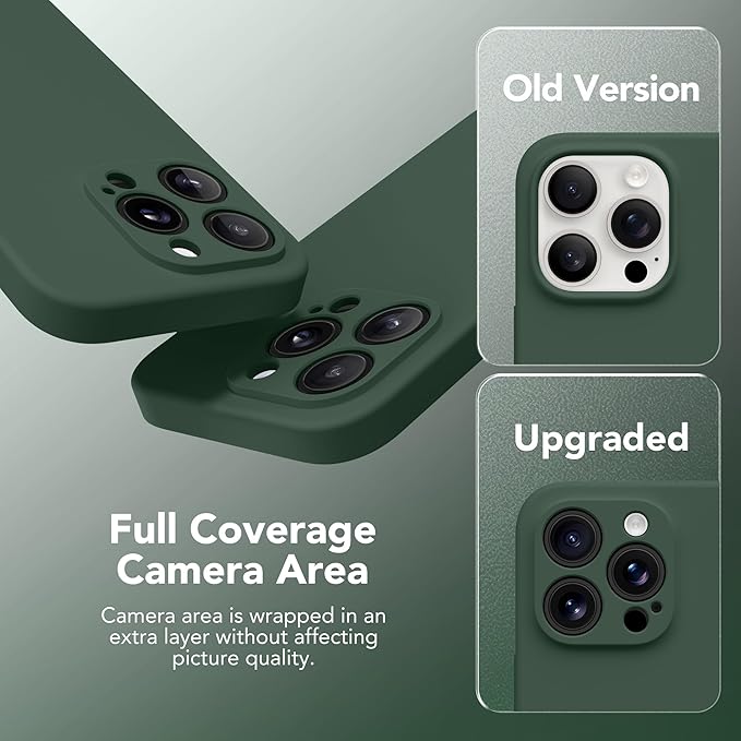 Magnetic for iPhone 14 Pro Case, Compatible with MagSafe, [Full Camera Protection][Screen Protector] Silicone Shockproof Protective Phone Case for iPhone 14 Pro 6.1", Alpine Green - Image 5