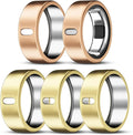 ZOOROO 5 Pack Cover Compatible with Oura Ring Gen 4/Oura Ring Gen 3/3 Horizon, Support Charging with Cover on, Anti-Scratch TPU Protector for Women Men (Gold*3+Rosegold*2, Size 7) by ZOOROO