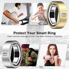 8 Pack Cover Compatible with Oura Ring Gen 4/Oura Ring Gen 3 Horizon/Heritage,Charging Derectly,Matte Texture Wear-Resistant Anti-Scratch TPU Protector for Oura Rings Women Men（D,Size 9 - Image 6