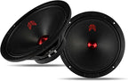 MX80P1 Midrange Loudspeaker 8" Red Dust Cap, 480W Max, 4 Ohms, Premium Quality Audio Door Speakers for Car or Truck Stereo Sound System, Black (2 Speaker) by Unknown