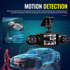 NHOPEEW 4 Channel Dash Cam 360° Front and Rear Inside Left Right, Dash Camera for Cars, Built-in Night Vision, Sensitive Motion Detection, Motion Detection, Parking Mode, Loop Recording + 32G TF Card - Image 5