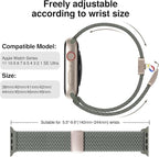 Braided Stretchy Band Compatible with Apple Watch Bands 38mm 40mm 41mm 42mm 44mm 45mm 46mm 49mm Women Men, Soft Nylon Solo Loop Magnetic Sport Strap for iWatch Series 11 10 9 8 7 6 5 4 3 2 1 SE Ultra - Image 2