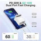 Upgraded 3-in-1 Apple Watch Charger,20W Fast Charging Block, Dual Ports Wall Charger with Magnetic Wireless Charging Compatible with iPhone, Apple Watch Series, iWatch Series 10 9/8/UItra/7/6/5/4/3 - Image 2