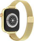 MARGE PLUS Slim Milanese Loop Compatible with Apple Watch Band for women 41mm 40mm 38mm 42mm 46mm 45mm 44mm, Stainless Steel Magnetic Mesh Strap work on iWatch Series 11 10 9 8 7 6 5 4 3 & SE 3 2 1 by MARGEPLUS