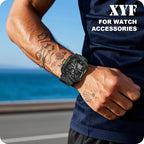 XYF Sport Smartwatch Cases with Band for Men, Rugged Shockproof Protective Metal Bumper Case,Compatible with Apple Watch Ultra 3/2/1 (49mm) Wristband with Screen Protector (49mm,Camouflage/Gray) - Image 6