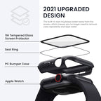 Tensea for Waterproof Apple Watch Screen Protector Case 40mm SE 3/SE 2nd Generation/SE/Series 6/5/4 Accessories, iWatch Protective PC Face Cover with Tempered Glass Film for Women Men, 40 mm - Image 3