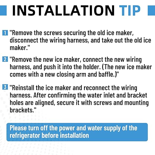 5303918493 Refrigerator Ice Maker Compatible with Frigidaire Electrolux Kenmore Crosley Replaces 241798219 1794546 AP4587866 PS3409466 EAP3409466 - Image 8