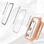 Recoppa Compatible for Apple Watch Case with Screen Protector for Apple Watch 42mm Series 3/2/1, Bling Crystal Diamond Rhinestone Ultra-Thin Bumper Full Cover Protective Case for Women Girls iWatch - Image 3