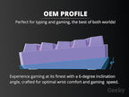 Geeky GK61 SE 60% | Mechanical Gaming Keyboard | 61 Keys Multi Color RGB LED Backlit for PC/Mac Gamer | ANSI US American Layout (Lavender, Mechanical Red) - Image 7