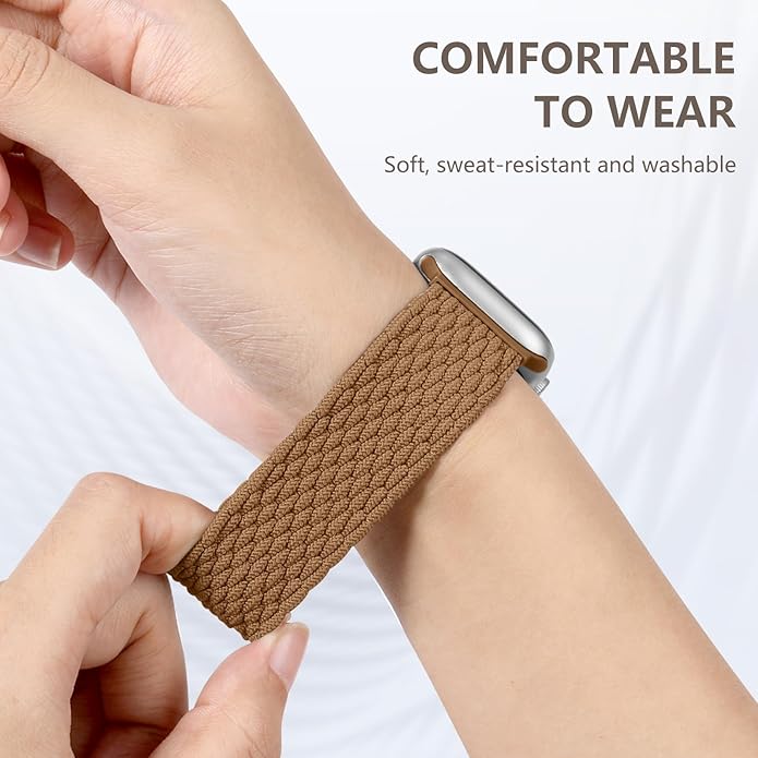 Zedoli Braided Solo Loop Bands Compatible with Apple Watch Band 38mm 40mm 41mm 42mm 44mm 45mm 46mm 49mm Women Men, Stretchy Nylon Sport Elastic Strap for iWatch Series 11 10 9 8 7 6 5 4 3 2 1 SE Ultra - Image 4