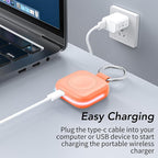 HUOTO Power Bank for Apple Watch 10,1200mAh Battery Pack Magnetic iWatch Charger Portable Travel Quick Wireless Charging with Built in Cable for Apple Watch 11/10/9/Ultra2/8/Ultra/7/6/Se/5/4/3/2/1 - Image 5