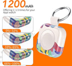 Charger for Apple Watch Portable iWatch Wireless Charger,Compact Magnetic iWatch Chargers 1200mAh Power Bank Keychain Gift Your Mother Girl Birthday for Apple Watch 11/10/ 9/8/7/6/SE/5/4/3/2/Ultra - Image 2