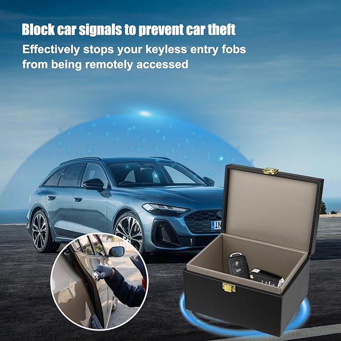 Diyife Faraday Box, [8-12 Car Keys Capacity] Large Capacity Faraday Cage for Car Key, RFID Signal Blocking Box Key Fob Protector Anti Theft Car Signal Blocking Box for Car Keys, Phones - Image 5