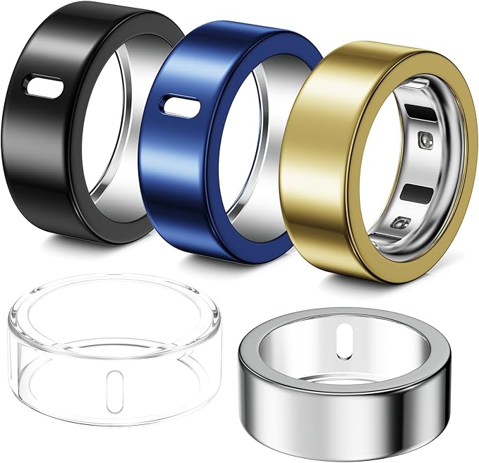 5 Pack Ring Cover Compatible with Oura Ring Gen 4/Oura Ring Gen 3 Horizon/Heritage, Abrasion-Resistant TPU Case for Oura Ring Protector Accessories for Oura Size 13 by Hexasider