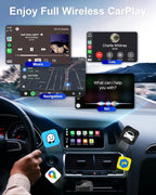 Mini Wireless CarPlay Adapter for Apple iPhone Only, Convert Wired CarPlay to Wireless with USB-A to USB-C Adapter, Stable Control & No Delay Latency, Black - Image 4