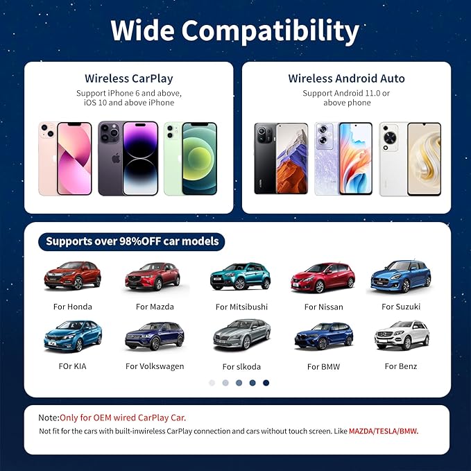 Magic Box 3.0 – 2026 Upgrade, Qualcomm Snapdragon Multi-Core, Support Netflix/YouTube/Dinsey+/Prime Video/256G TF Card etc., Streaming Video Box with Wireless CarPlay & Android Auto Adapter - Image 6