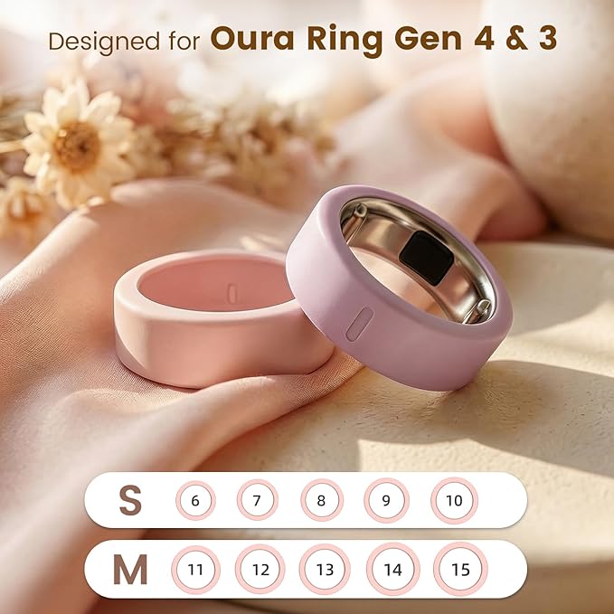 Silicone Ring Cover Compatible with Oura Ring Protector, Elastic Case for Oura Ring Gen 4/3 Working Out - Patent Protected (Neutral Nest-10P, S for 678910) - Image 2