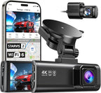REDTIGER F7NP-N+OBD, Dash Cam 4K Front and 1080P Rear, STARVIS 2 Sensor, 5GHz WiFi (20MB/s), GPS, WDR & HDR Night Vision, 170°Wide Angle, Loop Recording with Emergency Lock(SD Card Not Included) - Image 2