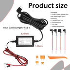 9.68Ft Dash Cam Hardwire Kit USB C,12V-30V to 5V Hardwire Kit for Dash Camera for Cars with Low Voltage Protection,Dashcam Hardwires Kits USB C with Car Fuse Tap/5A Blade Fuse - Image 2