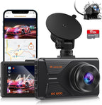 SPADE Dash Cam Front and Rear, 4K+1080P WiFi GPS Dash Camera for Cars with 64G SD Card, Voice Control Wide Angle Dashcam Front and Rear Camera 24H Parking Mode, WDR Night Vision, G-Sensor by SPADE
