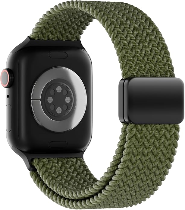 Magnetic Nylon Braided Band Compatible for Apple Watch Ultra2 Ultra 49mm 46mm 45mm 44mm 42mm 41mm 40mm 38mm Women Men ,Adjustable Elastic Sport Strap for iWatch Series10/9/8/7/6/5/4/3/2/1 SE - Image 2