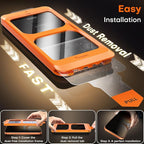 TOCOL Privacy Screen Protector for 17/16 Pro 6.3 inch 9H Hardness Military Grade Shatterproof HD Tempered Glass for Full Coverage Easy Installation 2 Pack - Image 4