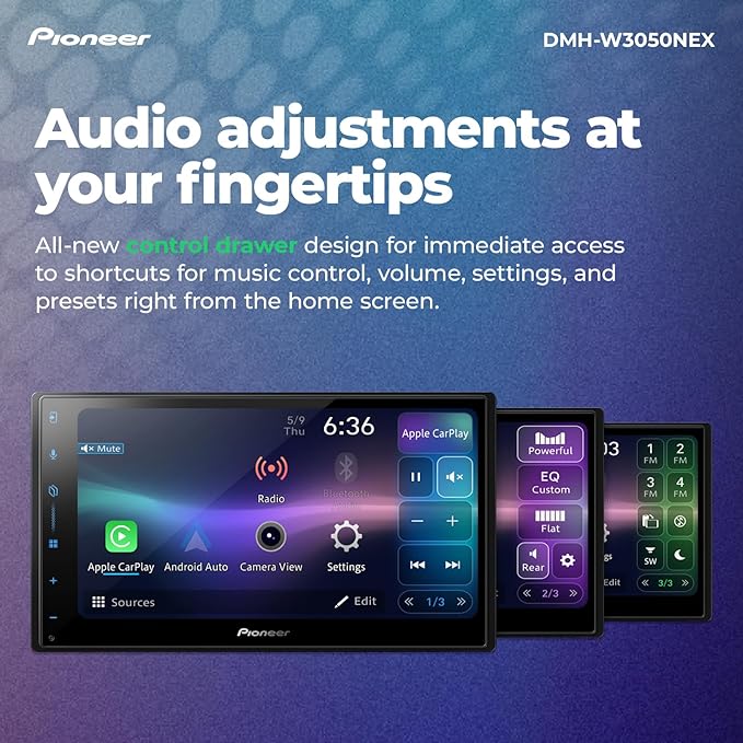 Pioneer DMH-W3050NEX 6.8" Capacitive Touchscreen, Double Din – Wireless & Wired Apple CarPlay & Android Auto, Bluetooth, Backup Camera, Maestro, FLAC, HD Radio, Hi-Volt RCA - Image 7