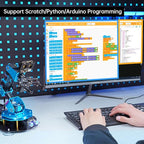 LewanSoul Robotic Arm AI Vision Voice Control for Arduino Scratch Python 6DOF Smart Robot Arm STEM Project Educational Robot & Engineering Kits, Science/Coding/Programming Set, xArmAI Standard Kit - Image 4