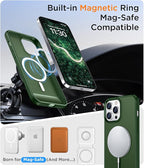 Temdan Magnetic Compatible with iPhone 13 Pro Max Case, [Built-in Invisible Kickstand][Compatible with MagSafe] [Military Grade Shockproof] Slim Translucent Matte Phone Case for iPhone 13 Pro Max 6.7" - Image 5