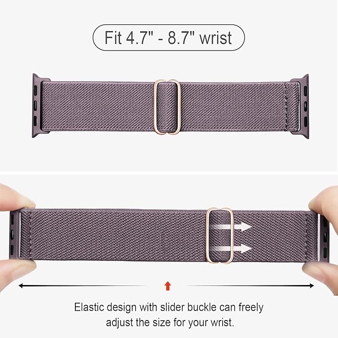 4 Pack Stretchy Solo Loop Compatible with Apple Watch Bands 38mm 40mm 41mm 42mm 44mm 45mm 46mm 49mm Women Men, Sport Nylon Elastic Straps Wristbands for iWatch Series 11 10 9 8 7 6 5 4 11 Ultra/SE 3 2 - Image 2