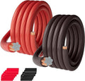 0 Gauge AWG Power Ground Wire Cable 25 Ft Each-Red/Black Translucent, Automotive Battery Welding Electrical Wire CCA Bulk for DIY Car Audio Speaker Amp Solar Marine Generator RV Trailer Inverter by HiFindCable