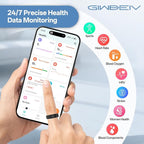 Smart Ring for Women Men, Health Fitness Tracker Ring with Heart Rate/Sleep Tracker/Blood Oxygen/HRV/Stress/Calorie/Steps, IP68 Waterproof for iOS & Android, No APP Fees(Black,10#) - Image 3