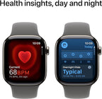 Apple Watch Series 10 [GPS + Cellular 42mm case] Smartwatch with Natural Titanium Case with Stone Grey Sport Band - S/M. Fitness Tracker, ECG App, Always-On Retina Display, Water Resistant - Image 6