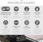 THINKWARE Q200 Dash Cam Car Dashboard Camera, WiFi, WDR, Speed Red Light Alerts, ADAS, 256GB Max, Parking Monitor, Night Vision (32GB MicroSD, 12V Cigar, Hardwiring Cable) (2CH Front & Rear) - Image 2
