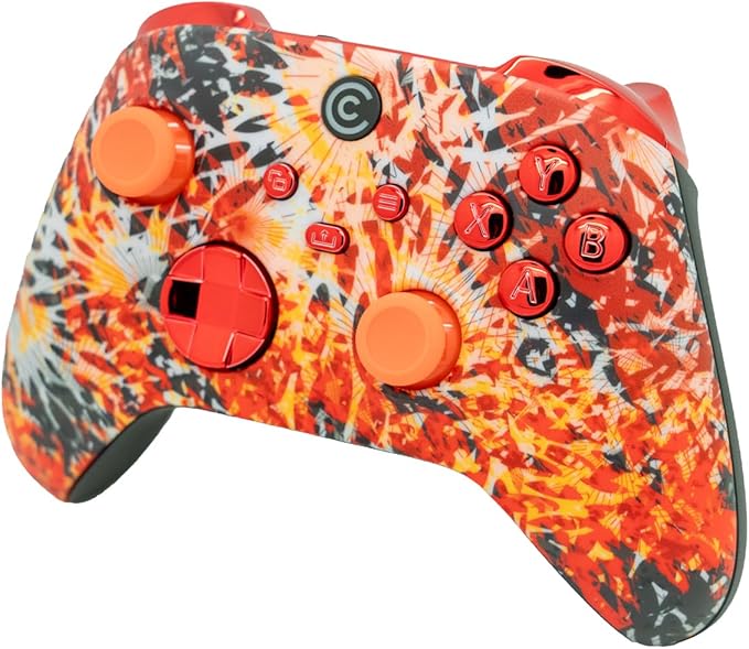 Custom Controllerzz Designer Series Custom Wireless Controller for Xbox Series X/S, Xbox One, & PC - Multiple Designs Available (Solar Flare & Red Chrome Inserts) - Image 3