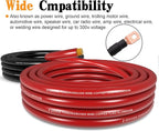 1/0 Battery Cable 0 Gauge Wire 40FT Copper Clad Aluminum Amp Wiring Kit- Automotive Power Ground Cable for Car Audio, Inverter, RV Truck with Pure Copper Lugs & Heat Shrink Tube - Black/Red - Image 6