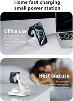 2026 Upgraded 3-in-1 Wireless Charger for iPhone,Travel Magnetic Charger Stand Nightlight Foldable Wireless Charging Station Compatible with Magsafe Charger&iPhone 17/16/15/14/13,Apple Watch&AirPods - Image 4