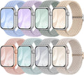 8 Pack Braided Stretchy Solo Loop Compatible with Apple Watch Bands for Women 40mm 38mm 41mm 44mm 46mm 45mm 42mm 49mm Men, Adjustable Sport Elastic Strap for iWatch Series 11 10 9 8 7 6 5 4 3 SE Ultra by Adorique