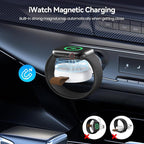 NEWDERY Charger for Apple Watch Magnetic USB C&USB A Portable Wireless iWatch Charger for Apple Watch Ultra 2/1 Series 10 9 8 7 6 5 4 3 2 1 SE, White - Image 5