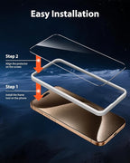 Mkeke 3 Pack Screen Protector for iPhone 15 Pro Max 6.7", [9H+ Tempered Glass] [Easy Installation Frame] [Military-Grade Drop Protection] HD Clear, Anti-Scratch, Bubble Free - Image 6