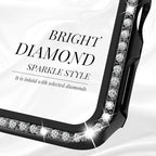 Recoppa Compatible for Apple Watch Case with Screen Protector 45mm Series 7/8/9, Bling Crystal Diamond Rhinestone Ultra-Thin Bumper Full Cover Protective Case for Women Girls iWatch Black - Image 3