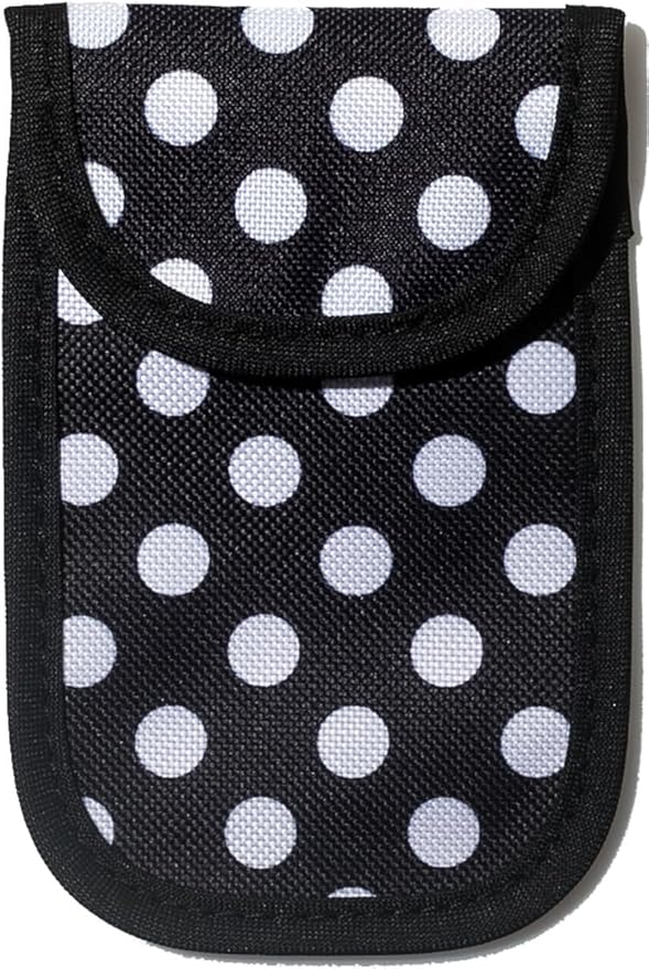 DQL faraday key fob protector, key fob signal blocker, faraday pouch, faraday bag for key fob, key signal blocker (Polka Dots) by DQL