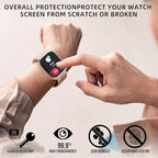 2 Pack Privacy Case for Apple Watch Screen Protector, Anti-Spy Tempered Glass Film Apple Watch Cover Hard PC Case Bumper for iWatch Series 3/2/1 - Black/Clear 42mm - Image 5