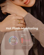 femometer Ring Air | Ultra-Thin Smart Ring | Sleep/Heart Rate/SpO2/Stress | Women's Health & Fertility Tracker with BBT Technology | Hot Flash Monitoring | Free Subscription - Size12 - Image 7