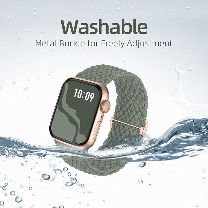 Braided Stretchy Solo Loop Compatible for Apple Watch Band 38mm 40mm 41mm 42mm 44mm 45mm 46mm 49mm for Women Men, Nylon Elastic Straps Wristbands for iWatch Series 11/10 9 8 7 6 5 4 3 SE/Ultra 3 2 1 - Image 6
