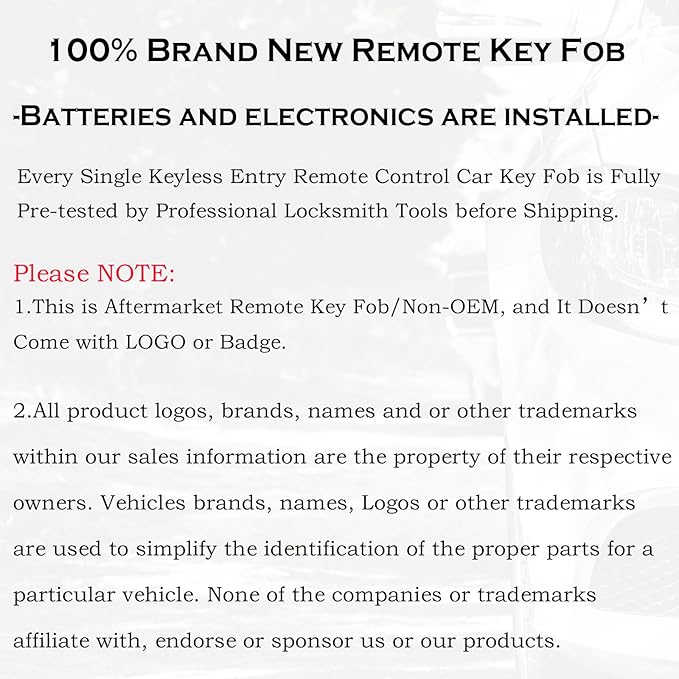SUPALAND Remote Key Fob Replacement Fits for Ford Explorer Expedition 2018-2022 Edge 2017-2022 Escape Lincoln Navigator Aviator 2020-2022 Corsair Keyless Entry Remote Start 164-R8198 164-R8278 - Image 5