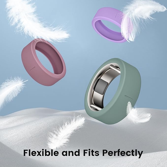 Ring Cover for Oura Ring Gen 4/ Gen 3, Anti-Scratch Elastic Silicone Oura Ring Case Protector for Men Women Working Out Gym (10Collors-2, S (6/7/8/9/10)) - Image 4